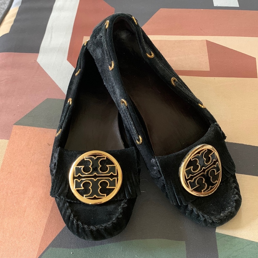 TORY BURCH black driving shoes